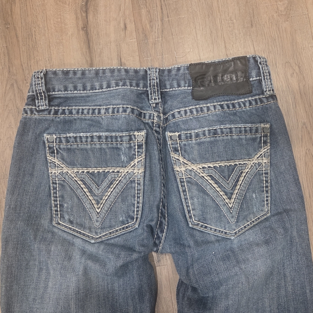 Rock & Roll Men's Pistol Regular Bootcut Size 29x34(32) Cowboy Med Wash